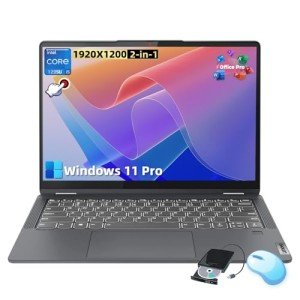 Lenovo IdeaPad Flex 5i 14" 2-in-1 Touchscreen Laptop - Intel 10-Core i5-1235U - 8GB RAM - 512GB SSD - 256GB SD Card - Intel Iris Xe Graphics - Backlit KB - Fingerprint - Windows 11 Pro - w/Drive