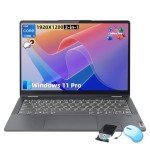 Lenovo IdeaPad Flex 5i 14" 2-in-1 Touchscreen Laptop - Intel 10-Core i5-1235U - 8GB RAM - 512GB SSD - 256GB SD Card - Intel Iris Xe Graphics - Backlit KB - Fingerprint - Windows 11 Pro - w/Drive