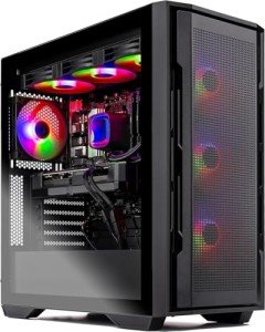 Skytech Rampage Gaming PC Desktop, Ryzen 7 9700X 3.8 GHz (5.5GHz Turbo Boost), NVIDIA RTX 5070 Ti 16GB GDDR7, 1TB Gen4 SSD, 32GB DDR5 RAM 5600 RGB, 850W Gold PSU, 360mm ARGB AIO, Wi-Fi, Win 11