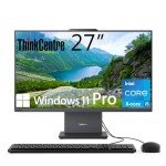 Lenovo ThinkCentre All-in-One Desktop Computer, 27" FHD IPS Display, 8-core Intel Core i5-13420H, 16GB DDR5, 512GB SSD, Wi-Fi 6, USB-C, HDMI in&Out, Wired KB&Mouse, Windows 11 Pro