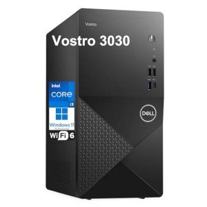Dell Vostro 3030 3000 Tower Business Desktop Computer, 12th Gen Intel 4-Core i3-12100 (Beat i5-11500T), 16GB DDR5 RAM, 512GB PCIe SSD, WiFi 6, Bluetooth, DisplayPort, HDMI, Type-C, Windows 11 Pro