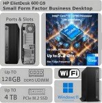 HP Elite 600 G9 SFF Business Desktop Computer, Latest 16-core Intel Core i7-13700 Processor, 32GB DDR5, 1TB PCIe SSD, Support Triple 4K Display, USB-C, HDMI, RJ-45, Wi-Fi, Wired KB&Mouse, Win11 Pro