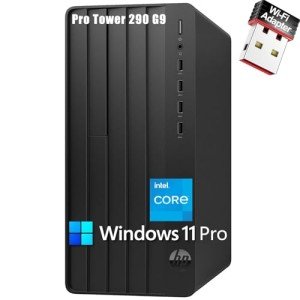 HP Pro Tower 290 G9 Business Desktop Computer PC, 13th Gen Intel 4-Core Processor (Beat i5-12400), 32GB DDR4 RAM, 1TB PCIe SSD, WiFi Adapter, RJ-45, HDMI, VGA, KB and Mouse, Windows 11 Pro, Tichang