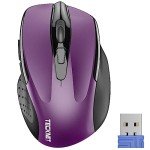 TECKNET Wireless Mouse, 2.4G Ergonomic Optical Mouse, Computer Mouse for Laptop, PC, Computer, Chromebook, Notebook, 6 Buttons, 24 Months Battery Life, 2600 DPI, 5 Adjustment Levels