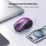 TECKNET Wireless Mouse, 2.4G Ergonomic Optical Mouse, Computer Mouse for Laptop, PC, Computer, Chromebook, Notebook, 6 Buttons, 24 Months Battery Life, 2600 DPI, 5 Adjustment Levels