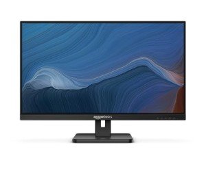 Amazon Basics IPS Monitor 75 Hz Powered with AOC Technology FHD 1080P HDMI, Display Port and VGA Input VESA Compatible Built-in Speakers for Office and Home, 27 in, Black