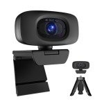 Combess 4K Webcam for Streaming Webcam for PC, 1/2.5'' Sensor, Autofocus, 2 Noise Reduction Mics, Built-in Privacy Cover, for PC/Zoom/Skype/Team/Laptop/MacBook/Windows