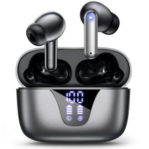 ZIUTY Wireless Earbuds, 2025 Bluetooth Headphones, 50hrs Stereo Deep Bass Ear Buds with Power Display Charging Case, buit in Mic, IPX5 Waterproof Headset for iPhone Andriod Phones