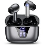ZIUTY Wireless Earbuds, 2025 Bluetooth Headphones, 50hrs Stereo Deep Bass Ear Buds with Power Display Charging Case, buit in Mic, IPX5 Waterproof Headset for iPhone Andriod Phones