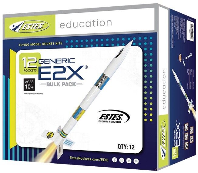 12 Beginner Model Rockets in Estes Bulk Pack