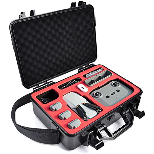TOMAT Mavic Mini 2 Case Waterproof Hard Carrying Case Compatible with DJI Mini 2 Fly More Combo Accessories