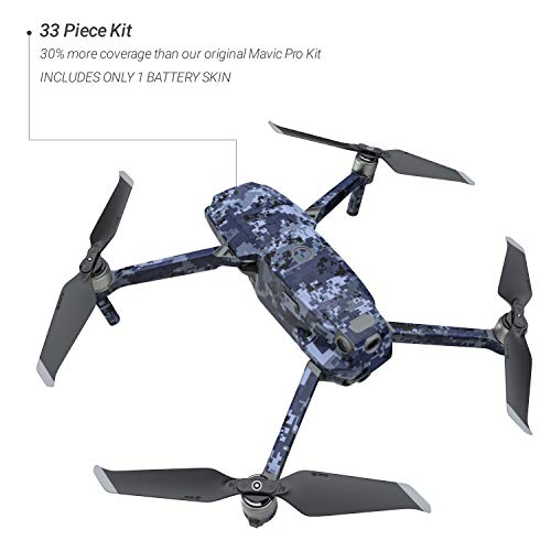 Digital Navy CamoDecal Kit for DJI Mavic 2/Zoom Drone - Includes 1 x Drone/Battery Skin + Controller Skin