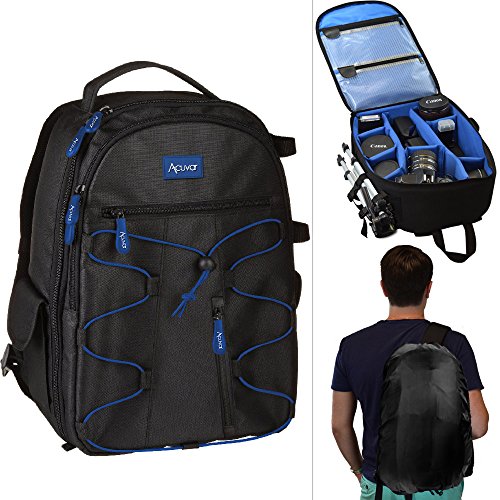 Acuvar BPACK03 Padded Backpack with Customizable Interior Padding and Rain Cover for SLR/DSLR Cameras, Action Digital Cameras, Drone & More Photography Accessories
