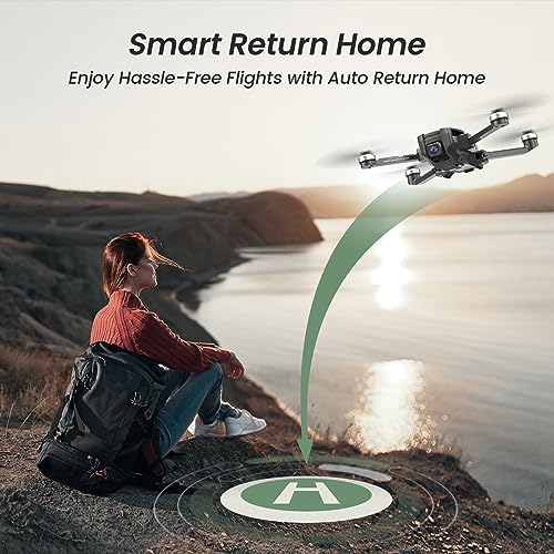 Holy Stone HS720E 4K EIS Drone with UHD Camera for Adults, Easy GPS Quadcopter for Beginner with 46mins Flight Time, Brushless Motor, 5GHz FPV Transmission, Auto Return Home, Follow Me& Anti-shake Cam