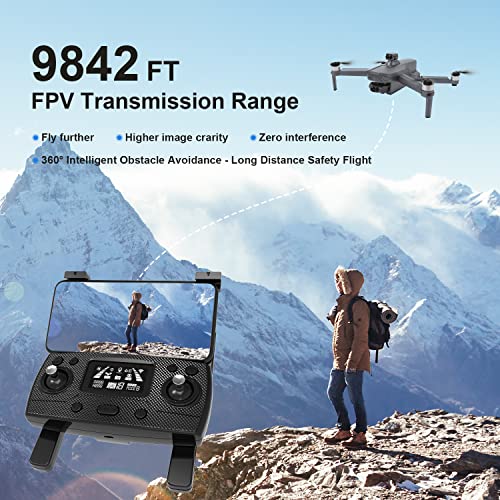 Tucok 011RTS Drone with 4K Camera for Adults, 9800ft 5Ghz FPV Transmission ,GPS 3-Axis Gimbal Quadcopter with EIS Camera ,Obstacle Avoidance, 56Mins Long Flight Time,Brushless Motor,Auto Return Home