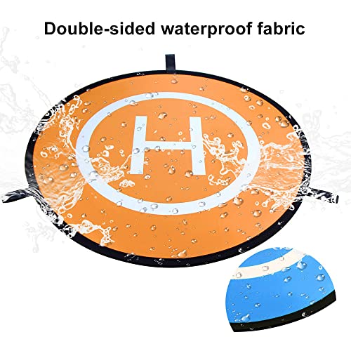 KINBON Drone Landing Pads, Waterproof 30'' Universal Landing Pad Fast-fold Double Sided Quadcopter Landing Pads for RC Drones Helicopter DJI Spark Mavic Pro Phantom 2/3/4 Pro Inspire 2/1 3DR Solo
