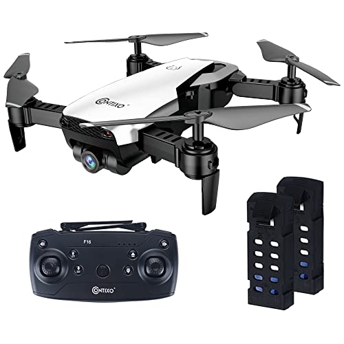 Contixo F16 FPV Drone with Camera 1080P HD RC Quadcopter 6 Axis Gyro, Optical Flow, Follow Me Mode, WiFi, Altitude Hold, Gesture Control, Headless Mode 2.4G drone for kids & adults, Batteries Included