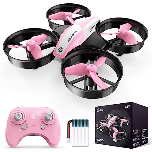 Holy Stone Mini Drone for Kids and Beginners HS210 Pink RC Nano Quadcopter Indoor Small Helicopter Plane with Auto Hovering, 3D Flip, Headless Mode and 1 Rechargeable Battery, Great Gift Toy for Boys and Girls