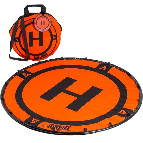 Hoodman HDLP Drone Landing Pad Launch Accessory 5 Foot Diameter Fits DJI Matrice Inspire Size Smaller RC Quadcopter