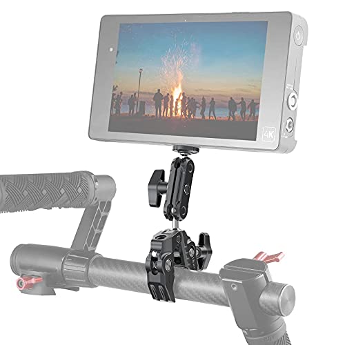ULANZI Super Clamp Camera Clamp Mount Monitor 360Â° Ballhead Magic Arm Double Ball Head Adapter with 1/4"-20 & 3/8"-16 Thread for Canon Nikon DSLR Camera/Gopro/LED Lights/Ronin-M/Ronin MX/Freefly MOVI