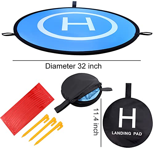 KINBON Drone Landing Pads, Waterproof 30'' Universal Landing Pad Fast-fold Double Sided Quadcopter Landing Pads for RC Drones Helicopter DJI Spark Mavic Pro Phantom 2/3/4 Pro Inspire 2/1 3DR Solo