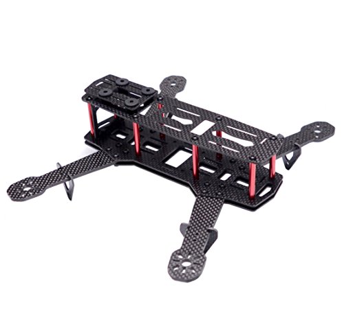 Readytosky 250mm FPV Racing Drone Frame Carbon Fiber Quadcopter Frame Kit with 4mm FPV Frame Arms and Lipo Battery Strap