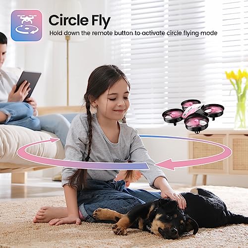 Holy Stone Mini Drone for Kids and Beginners HS210 Pink RC Nano Quadcopter Indoor Small Helicopter Plane with Auto Hovering, 3D Flip, Headless Mode and 1 Rechargeable Battery, Great Gift Toy for Boys and Girls