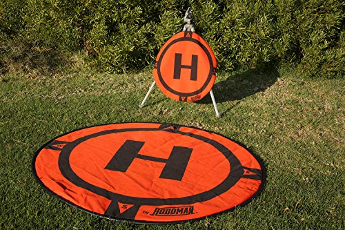 Hoodman HDLP Drone Landing Pad Launch Accessory 5 Foot Diameter Fits DJI Matrice Inspire Size Smaller RC Quadcopter