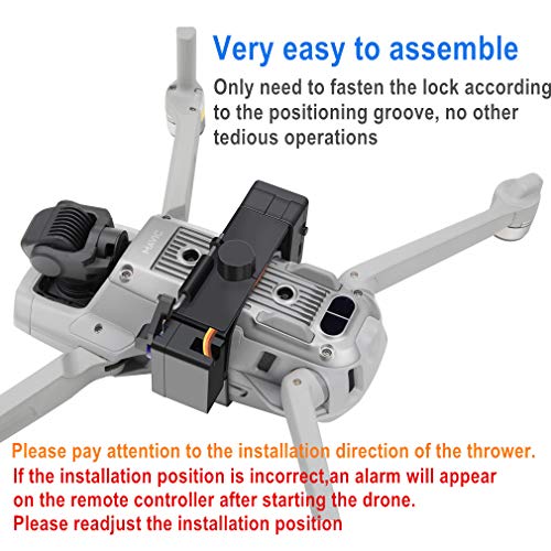 Hanatora Payload Airdrop Release Drop Device for DJI Mavic Air 2 Drone,Clip Delivery Transport Dropper,Wedding Fishing Bait Search & Rescue Kit