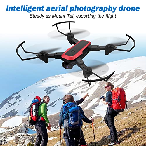 TizzyToy Drone 2022 Upgraded Drone with Camera 6K, Drone with Electronically Camera, Equipped with Two Batteries, Additional 4 Blades and Charging Cable, Optical Flow Hovering, One-button 360Â° Flip, Equipped with RGB Lighting Fan Blades One Key Start Mod