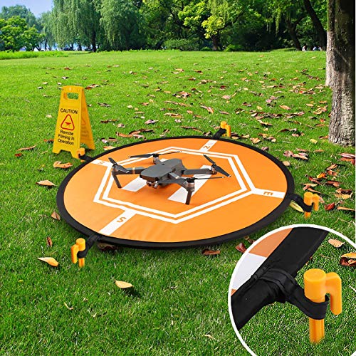 RCstyle Drones Landing Pads Universal Waterproof 31.5'' Fast-fold Double Sided Quadcopter Landing pad for RC Drones, PVB Drones, DJI Mavic Air 2/Mavic Mini 2/Spark/Phantom 2/3/4 Pro Drone Accessories