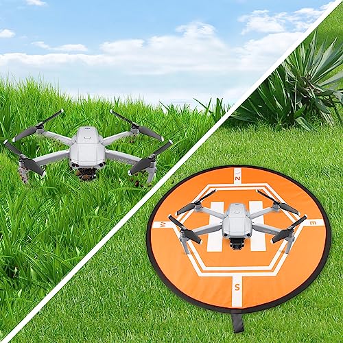 RCstyle Drones Landing Pads Universal Waterproof 31.5'' Fast-fold Double Sided Quadcopter Landing pad for RC Drones, PVB Drones, DJI Mavic Air 2/Mavic Mini 2/Spark/Phantom 2/3/4 Pro Drone Accessories