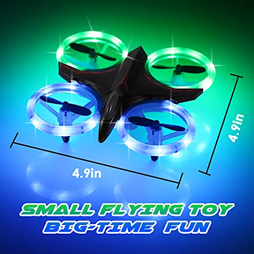 RC Drone, Mini Drone for Kids and Beginners, Mini Drones Quadcopter with LED Lights, Altitude Hold Height Headless 4CH 2.4Ghz Helicopter Steady Super Easy Fly for 3 4 5 6 7 8-12 Year Old Boy Toys