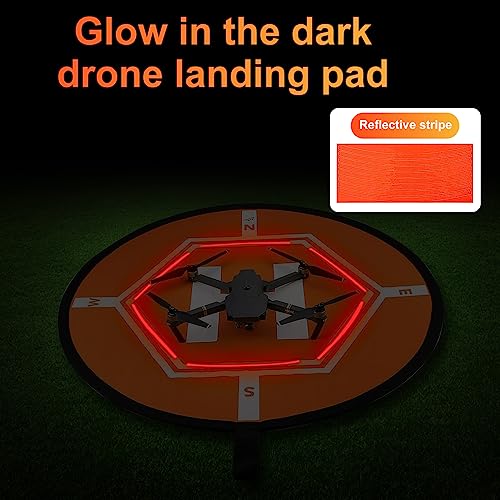 RCstyle Drones Landing Pads Universal Waterproof 31.5'' Fast-fold Double Sided Quadcopter Landing pad for RC Drones, PVB Drones, DJI Mavic Air 2/Mavic Mini 2/Spark/Phantom 2/3/4 Pro Drone Accessories