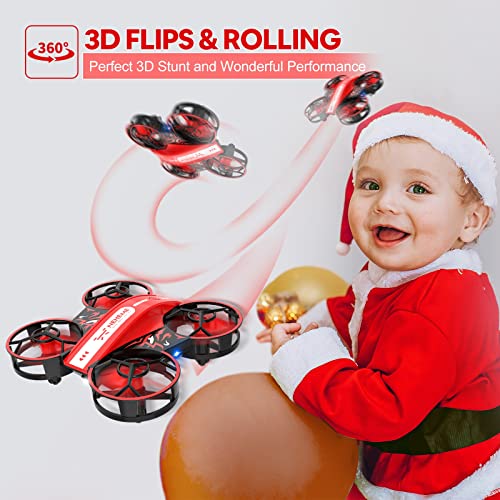 NEHEME NH330 Mini Drones for Kids Beginners Adults, RC Small Helicopter Quadcopter with Headless Mode, Auto Hovering, Throw to Go, 3D Flip and 2 Batteries, Indoor Flying Toys/Gift for Boys Girls