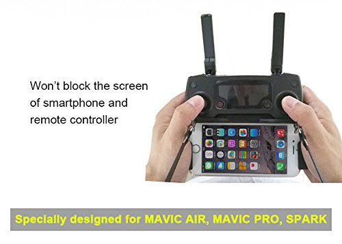 Rantow SPARK & MAVIC Remote Controller Dual Hook Lanyard Bracket Buckle + Neck Hanging Belt Strap Necklaces Combo for DJI Spark/DJI Mavic Pro/DJI Mavic Air Drone Transmitter