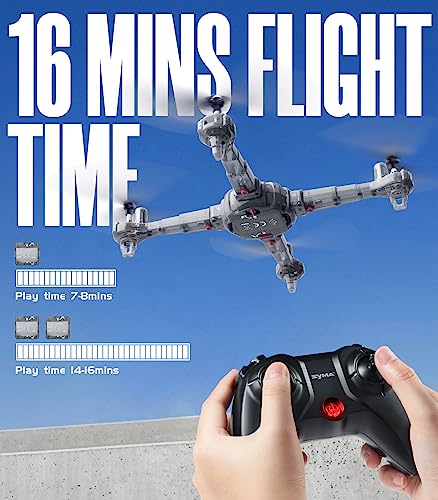 DIY Drone for Kids and Beginners, SYMA X440 RC Drones with Detachable Arms, Remote Control Quadcopter Toys with 7-color LED Light, 360Â° Flips, 16 Mins to Fly, One-key Start and Altitude Hold, Black
