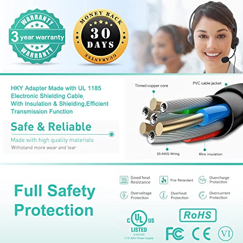 [UL Listed]DJI Phantom 3 Series Drone Battery Charger,HKY AC Adapter Replacement for DJI Phantom 3 Professional/Professional (Pro)/Advanced/Standard/DJI Phantom 3 Pro Quadcopter Drone &Remote Control