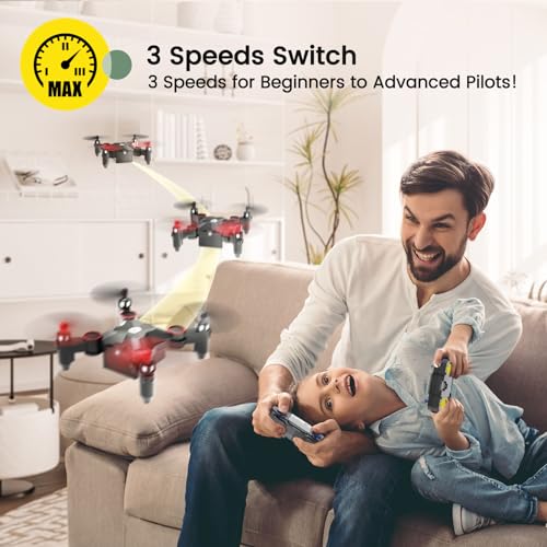 Holy Stone HS190 Foldable Mini Nano RC Drone for Kids Gift Portable Pocket Quadcopter with Altitude Hold 3D Flips and Headless Mode Easy to Fly for Beginners