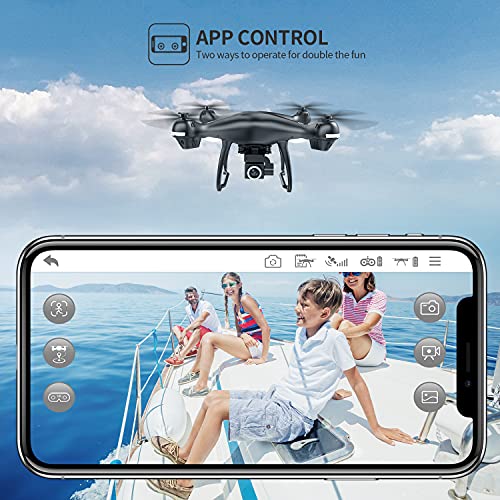 Holy Stone 2K GPS FPV RC Drone HS100 with HD Camera Live Video and GPS Return Home, Large Quadcopter with Adjustable Wide-Angle Camera, Follow Me, Altitude Hold, 18 Minutes Flight, Long Control Range