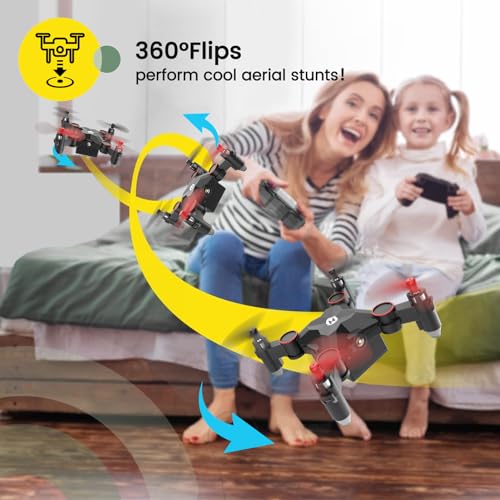 Holy Stone HS190 Foldable Mini Nano RC Drone for Kids Gift Portable Pocket Quadcopter with Altitude Hold 3D Flips and Headless Mode Easy to Fly for Beginners