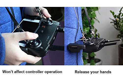 Rantow SPARK & MAVIC Remote Controller Dual Hook Lanyard Bracket Buckle + Neck Hanging Belt Strap Necklaces Combo for DJI Spark/DJI Mavic Pro/DJI Mavic Air Drone Transmitter