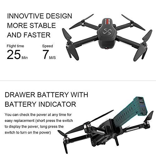 DRONE-CLONE XPERTS Drone X Pro Limitless with GPS Auto Return Home, 5G WiFi FPV, 4K UHD Dual Camera, Brushless Motors, Follow Me, 25 Mins Flight Time, Long Control Range Quadcopter