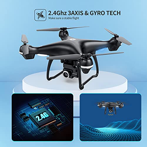 Holy Stone 2K GPS FPV RC Drone HS100 with HD Camera Live Video and GPS Return Home, Large Quadcopter with Adjustable Wide-Angle Camera, Follow Me, Altitude Hold, 18 Minutes Flight, Long Control Range