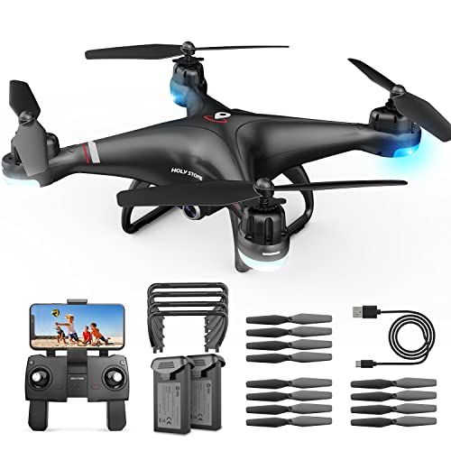 Holy Stone GPS Drone with 1080P HD Camera FPV Live Video for Adults and Kids, HS110G Set with Carrying Bag, 2 Batteries and Spare Parts Kit