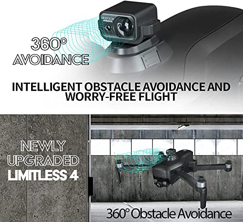 Drone X Pro LIMITLESS 4 GPS 4K UHD Camera Drone for Adults with EVO Obstacle Avoidance, 3-Axis Gimbal, Auto Return Home, Follow Me, Long Flight Time, Long Control Range, 5G WiFi FPV Live Video, EIS, Superior Stabilization (With Travel Case)