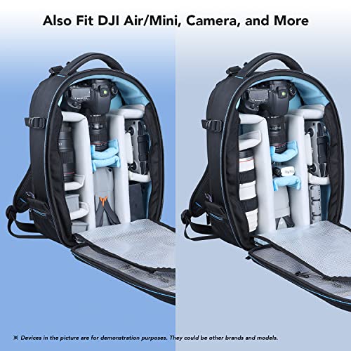 Lykus M2 Water Resistant Travel Backpack for DJI Mavic Drones, Smart Controller, Camera, Lenses, Tripod, and Laptop, Perfect Companion for Aerial Photography and Photography