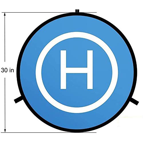 Luminous Drone Landing Pad Glow in The Dark Waterproof 30'' Universal Landing Pad Accessories Fast-fold Double Sided Quadcopter Landing Pad for RC Drones Helicopter PVB Drones DJI Mavic Pro Spark