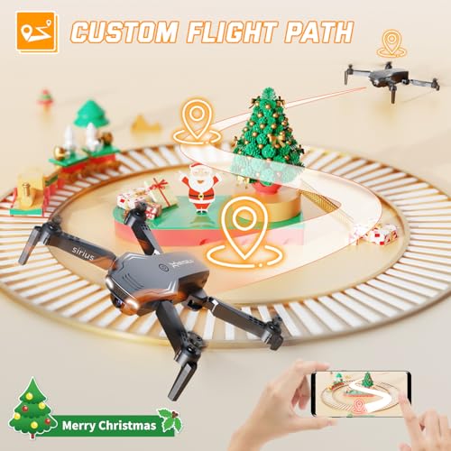 Heygelo S90 Drone with Camera for Adults, 1080P HD Mini FPV Drones for Kids Beginners, Foldable RC Quadcopter Toys Gifts for Boys Girls with Altitude Hold, Voice/Gesture Control, 3 Speeds, 2 Batteries