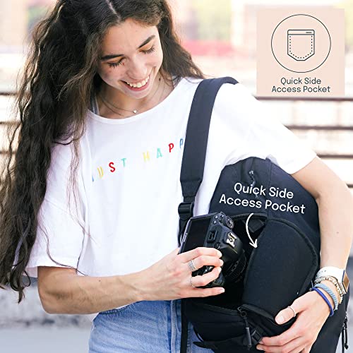 Brevite Jumper Photo Compact Camera Backpack: A Minimalist & Travel-Friendly Photography Backpack Compatible with Both Laptop & DSLR Accessories 18L (Black)